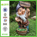 Hands Full Garden Gnome Resin Fountain (NF11135)